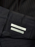 CHARCOAL BLACK WITH BRONZE DOTTED PINSTRIPES WOOL SUIT