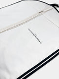 THE BUREAU COTTON GARMENT BAG IN IVORY AND JET BLACK