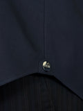 FINE TWILL GIZA 87 COTTON SPORT SHIRT IN DARK NAVY