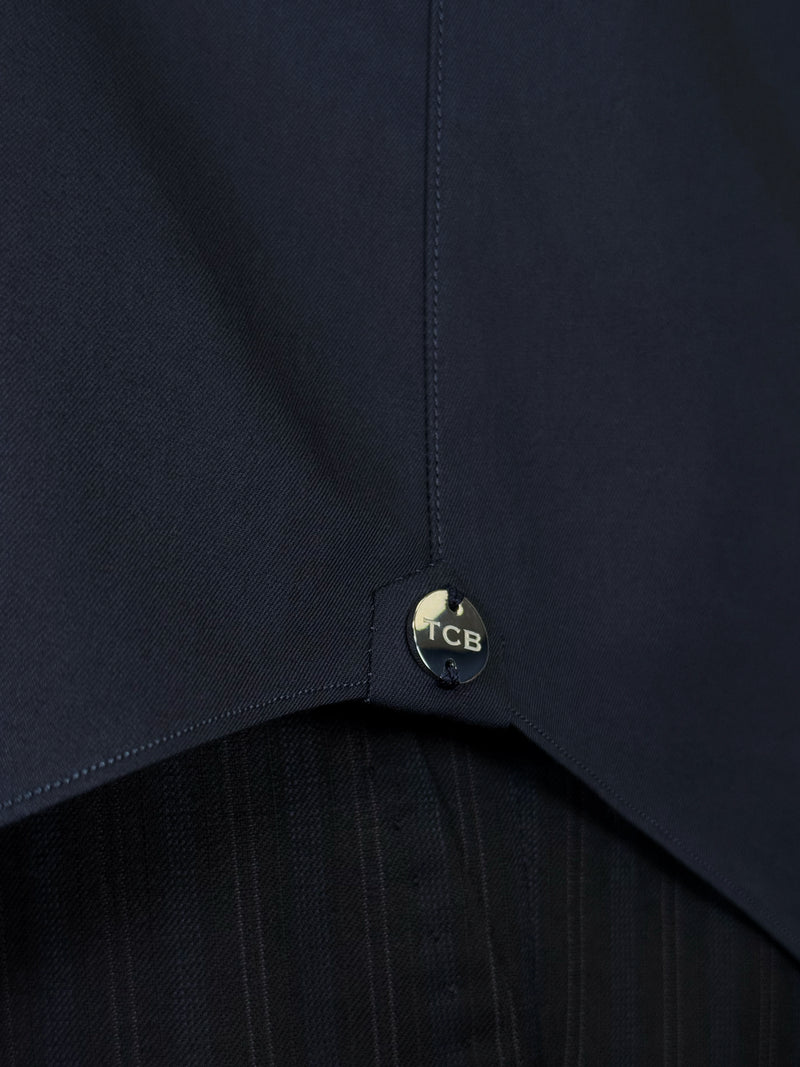 FINE TWILL GIZA 87 COTTON SPORT SHIRT IN DARK NAVY