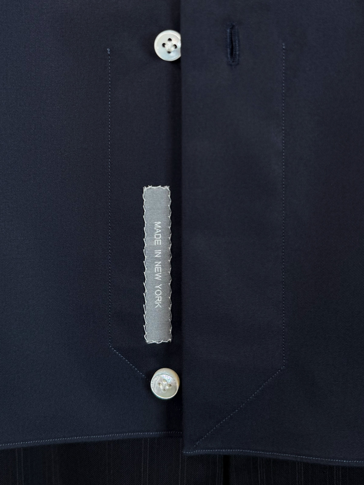 FINE TWILL GIZA 87 COTTON SPORT SHIRT IN DARK NAVY