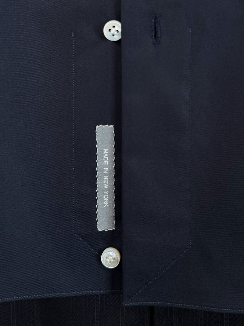 FINE TWILL GIZA 87 COTTON SPORT SHIRT IN DARK NAVY