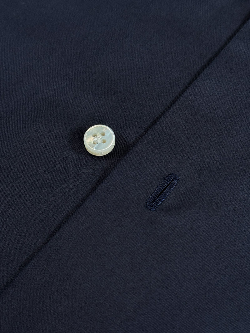 FINE TWILL GIZA 87 COTTON SPORT SHIRT IN DARK NAVY