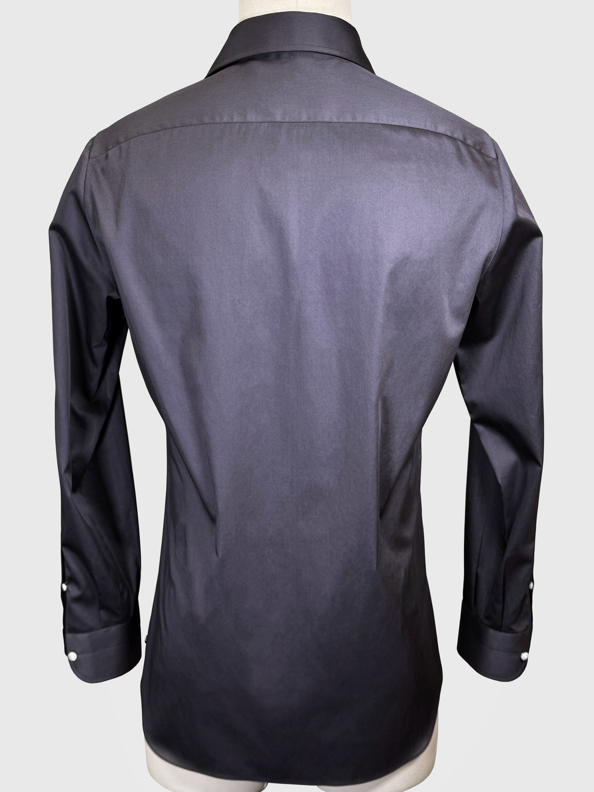MOOD GRAY COTTON SATEEN DRESS SHIRT