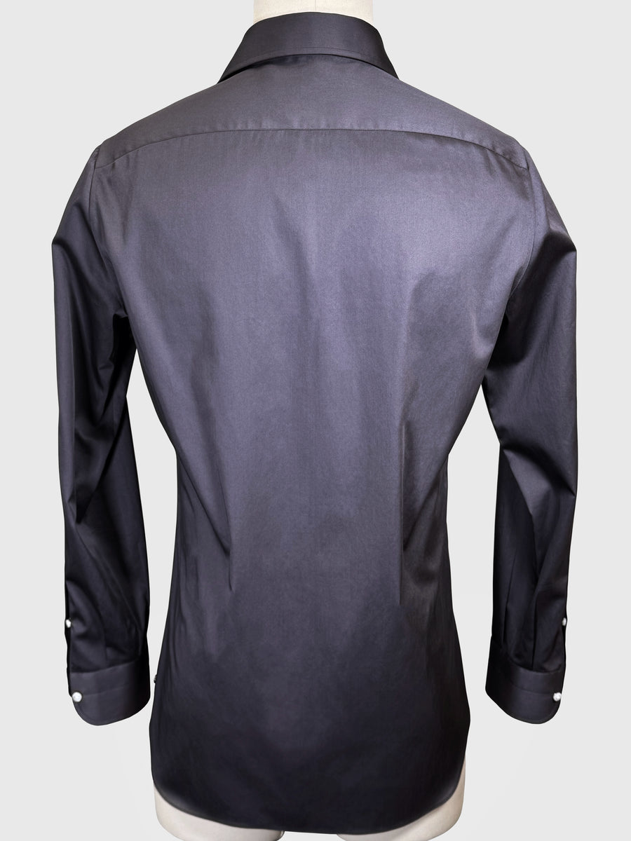MOOD GRAY COTTON SATEEN DRESS SHIRT