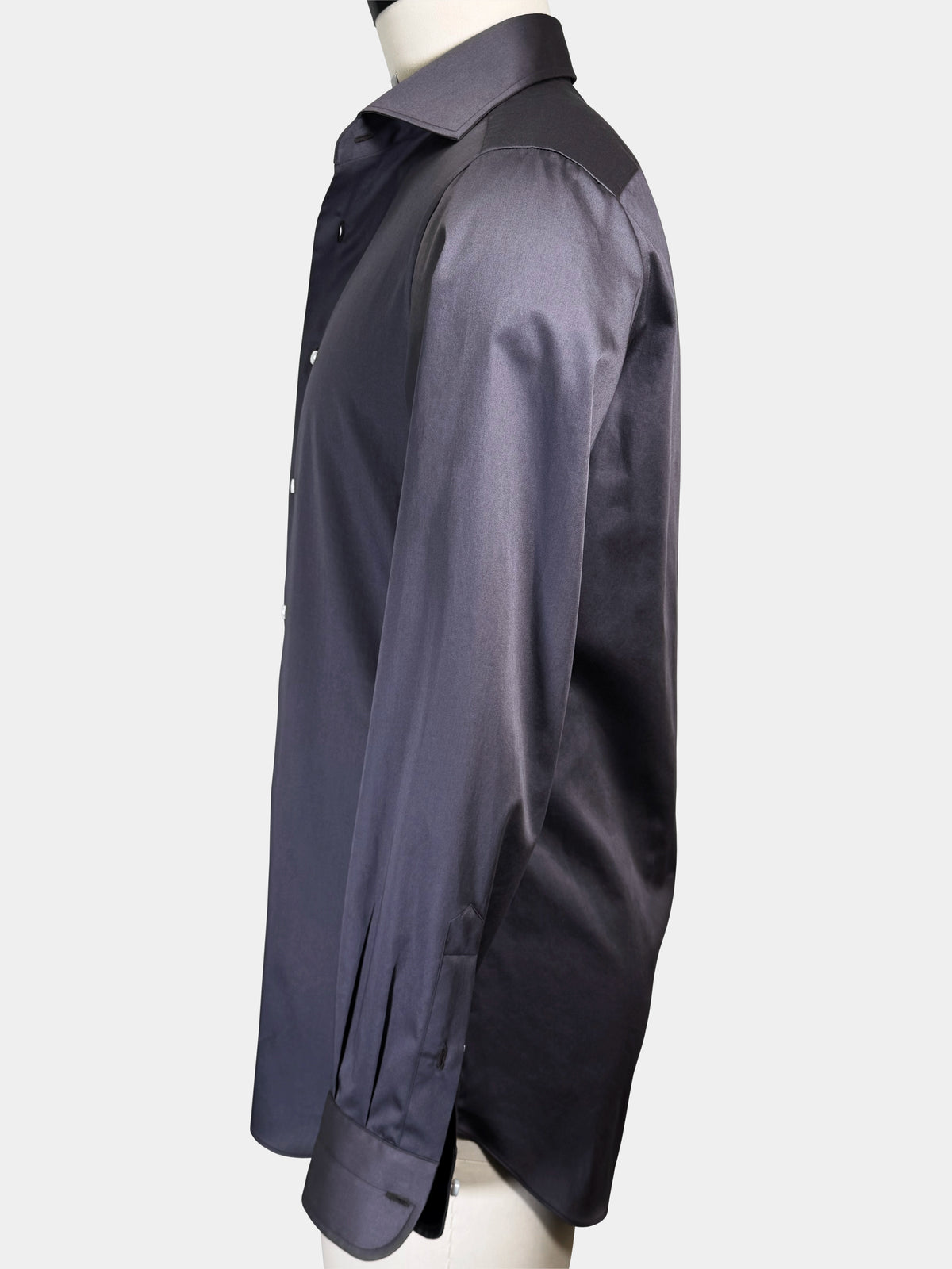 MOOD GRAY COTTON SATEEN DRESS SHIRT