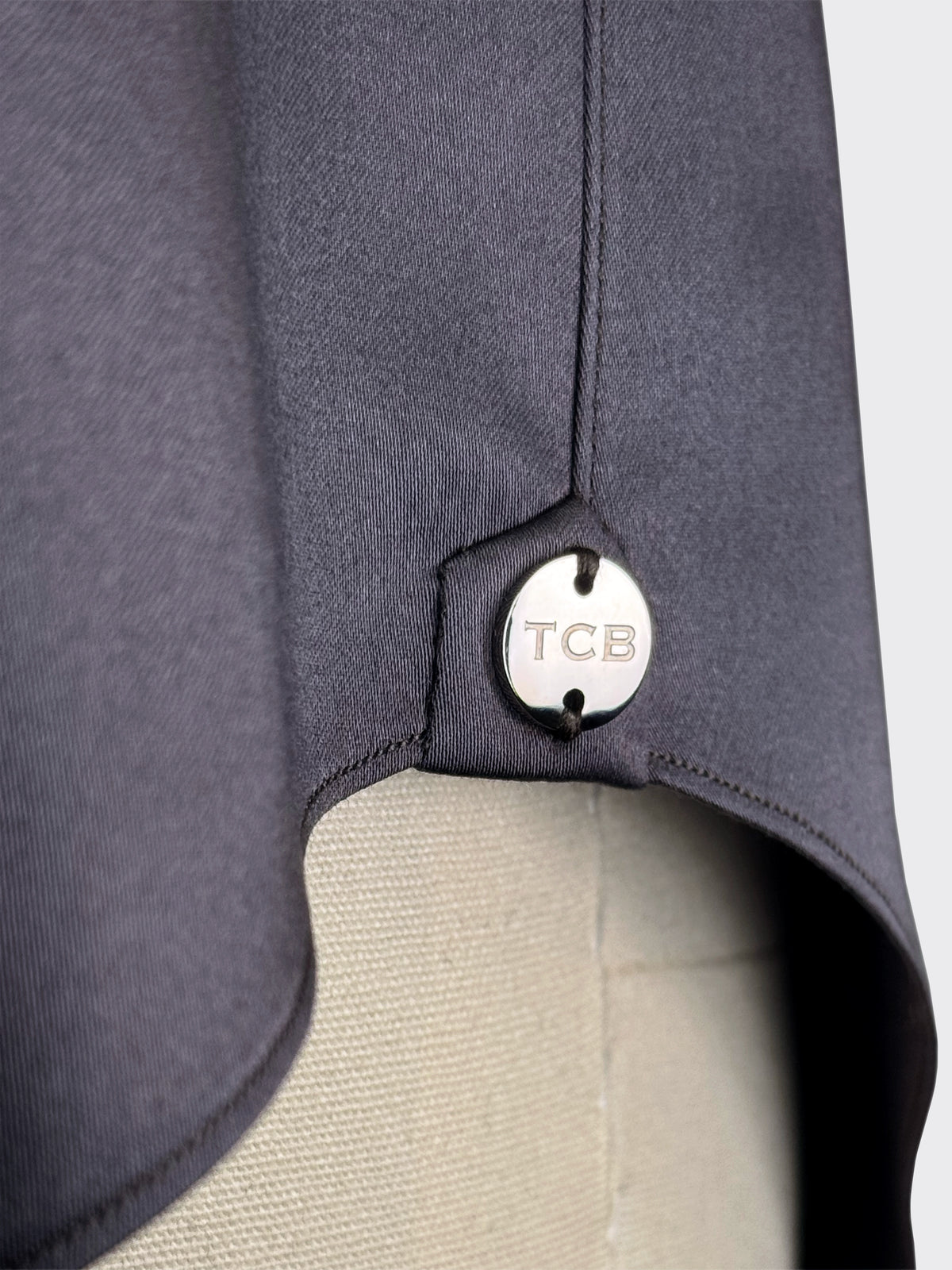 MOOD GRAY COTTON SATEEN DRESS SHIRT