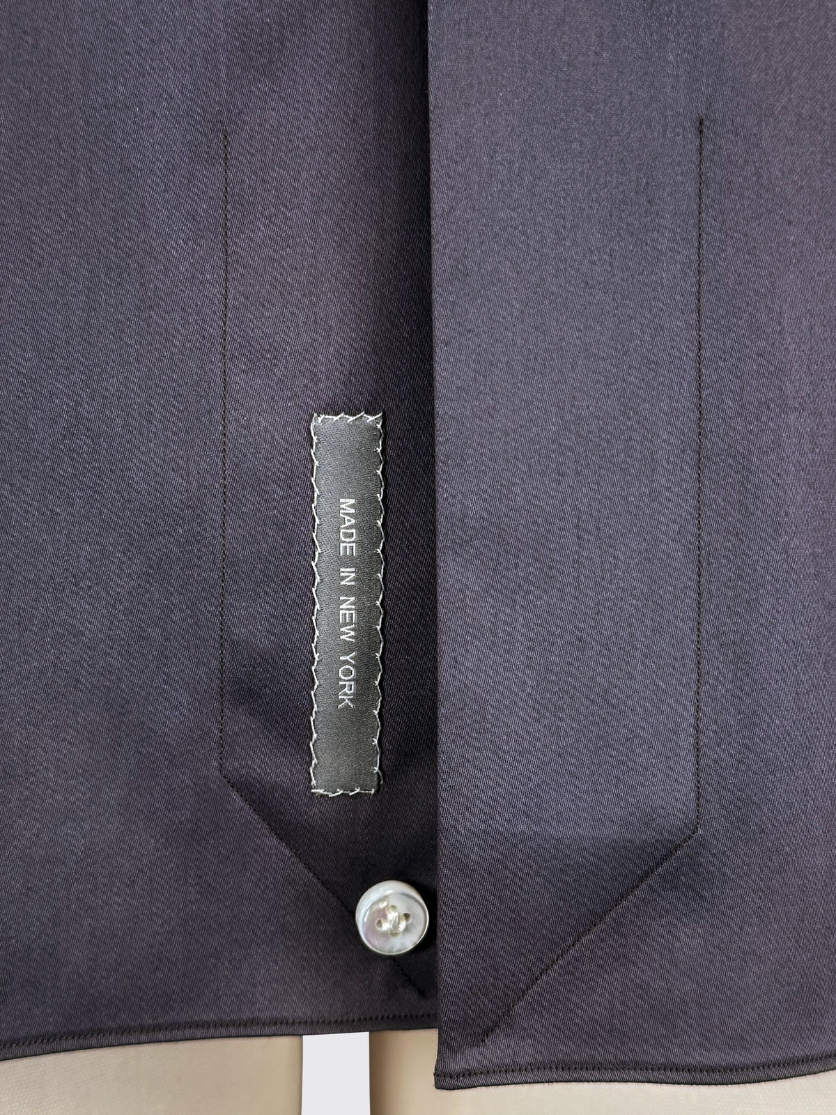 MOOD GRAY COTTON SATEEN DRESS SHIRT