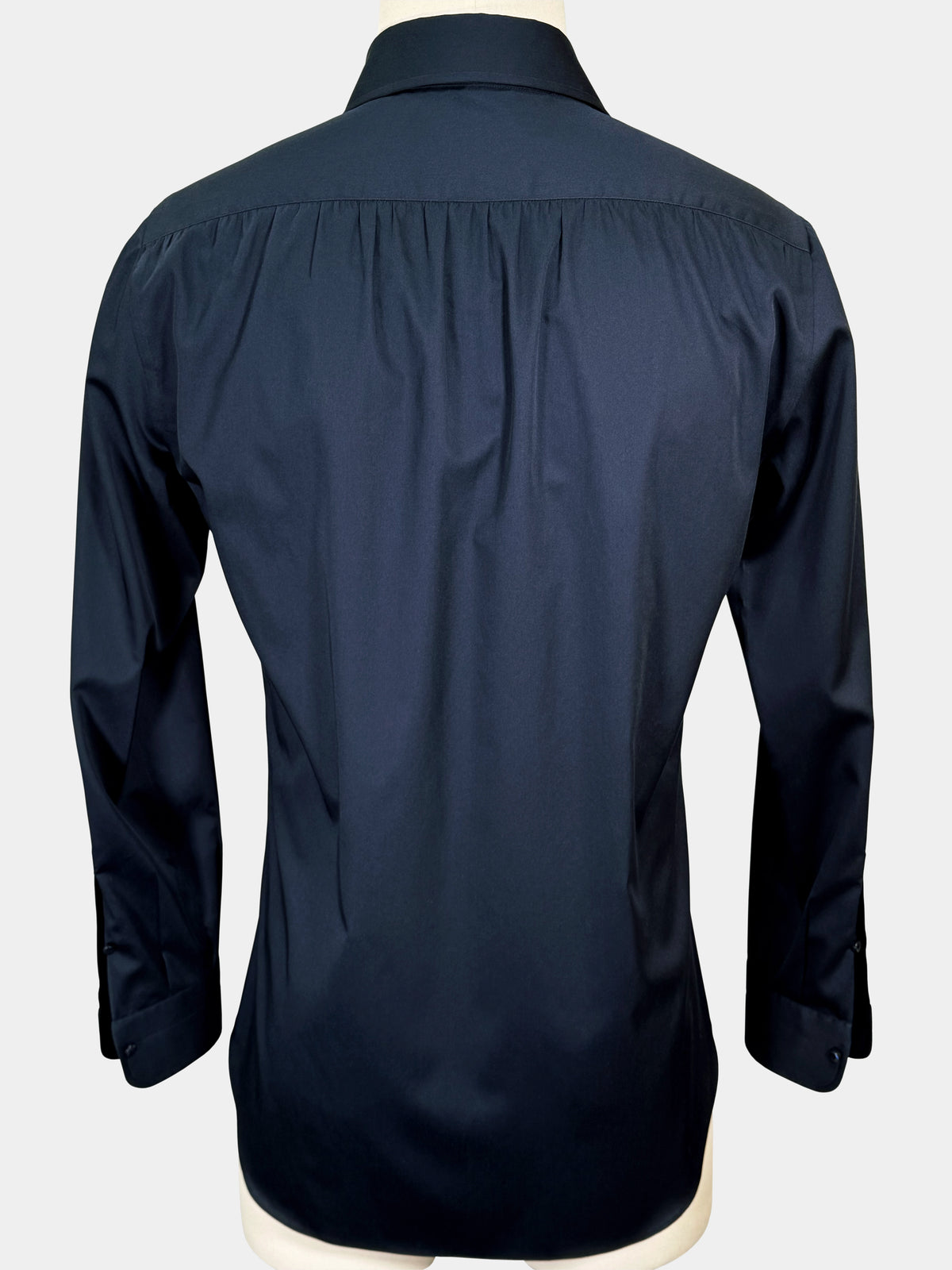 Midnight Blue Cotton Sateen Dress Shirt
