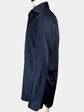 MIDNIGHT BLUE COTTON SATEEN DRESS SHIRT