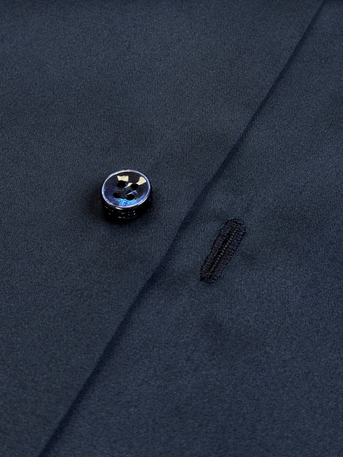 MIDNIGHT BLUE COTTON SATEEN DRESS SHIRT