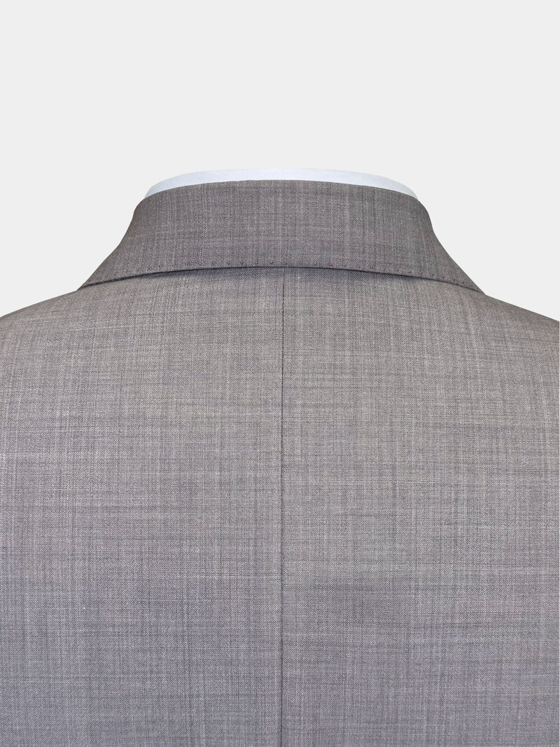 TAUPE GRAY MELANGE WOOL SUIT