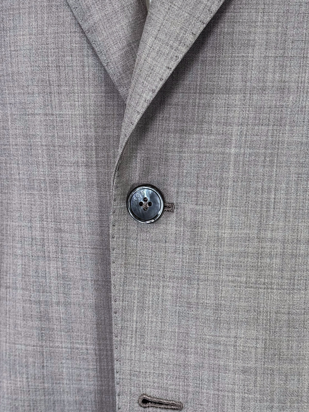 TAUPE GRAY MELANGE WOOL SUIT