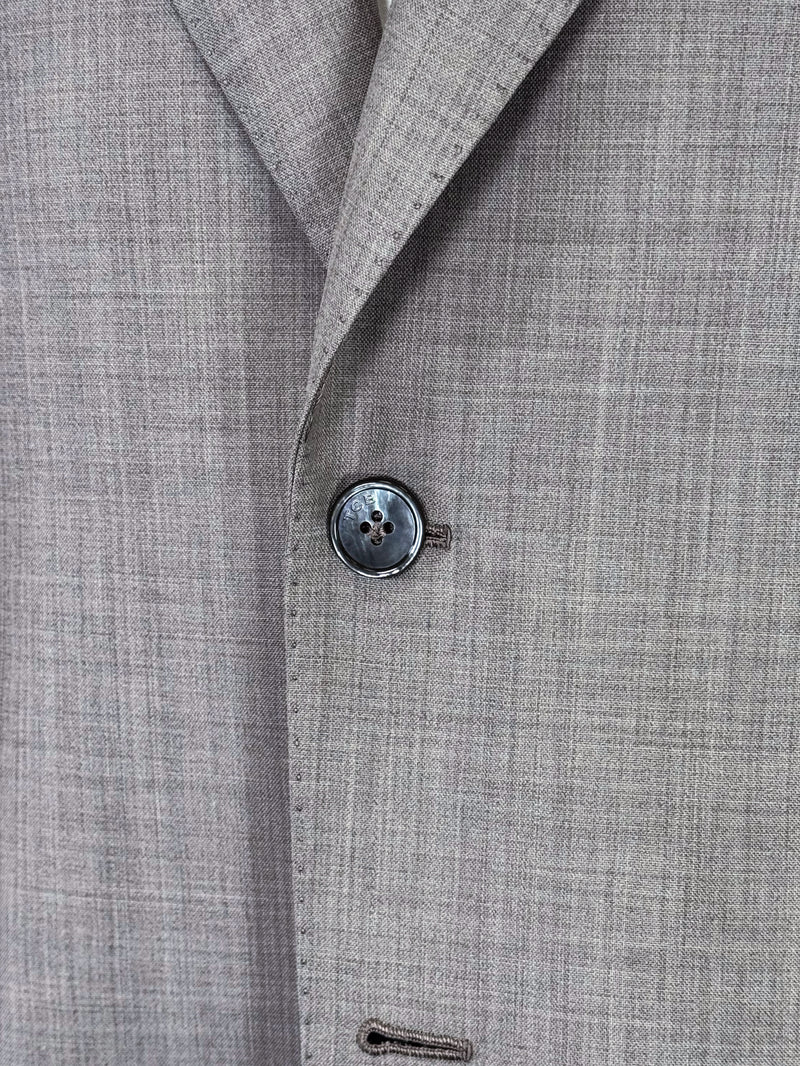 TAUPE GRAY MELANGE WOOL SUIT