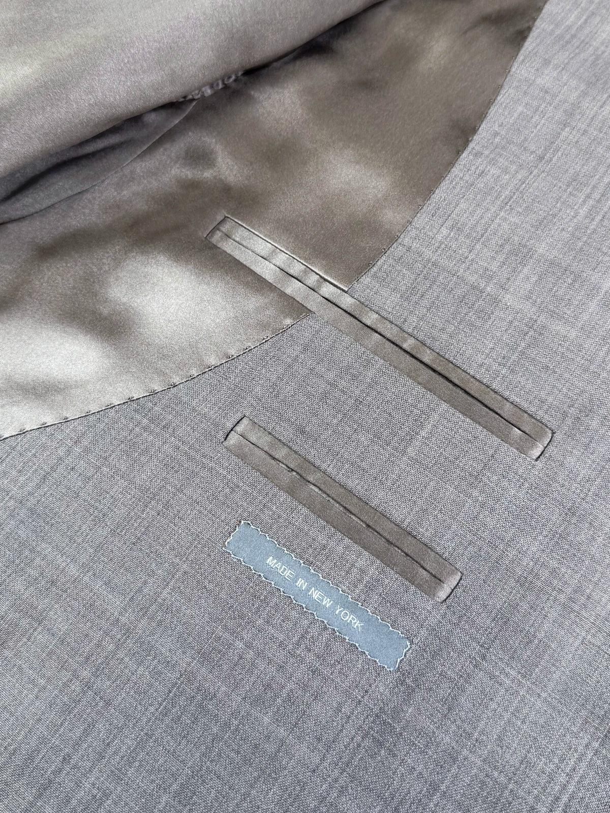TAUPE GRAY MELANGE WOOL SUIT