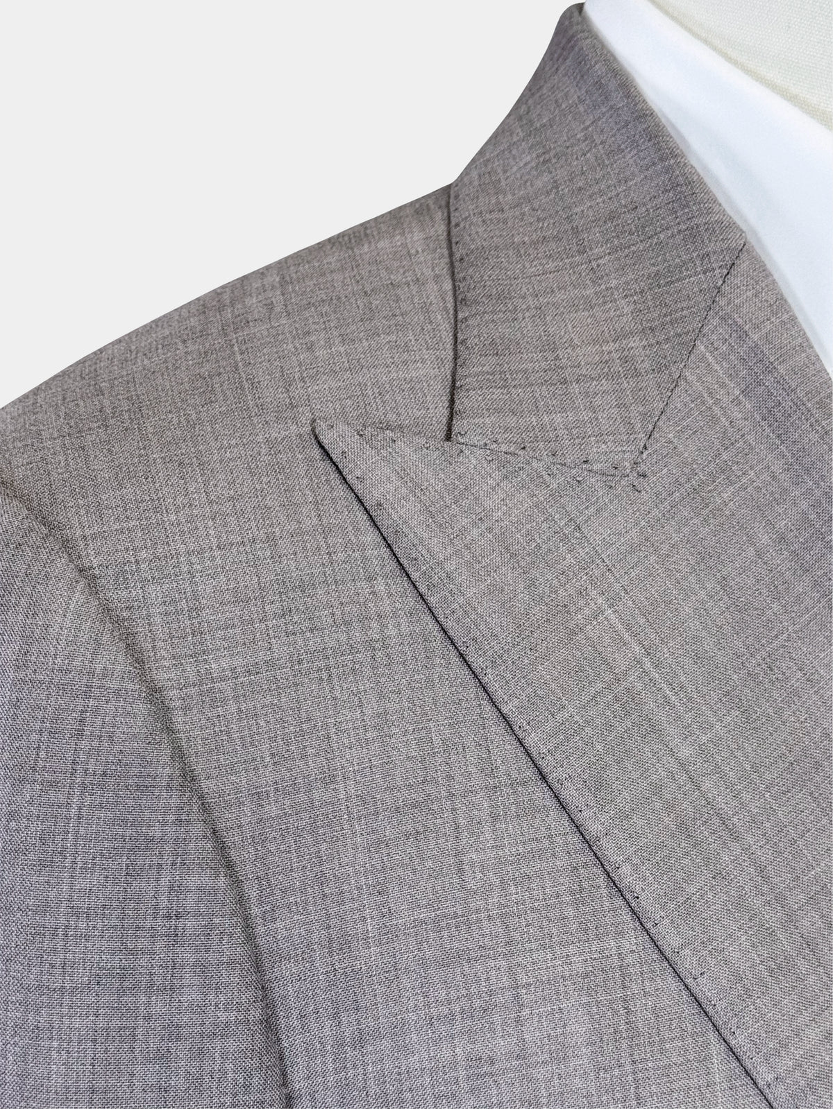 TAUPE GRAY MELANGE WOOL SUIT