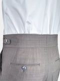 TAUPE GRAY MELANGE WOOL TROUSERS