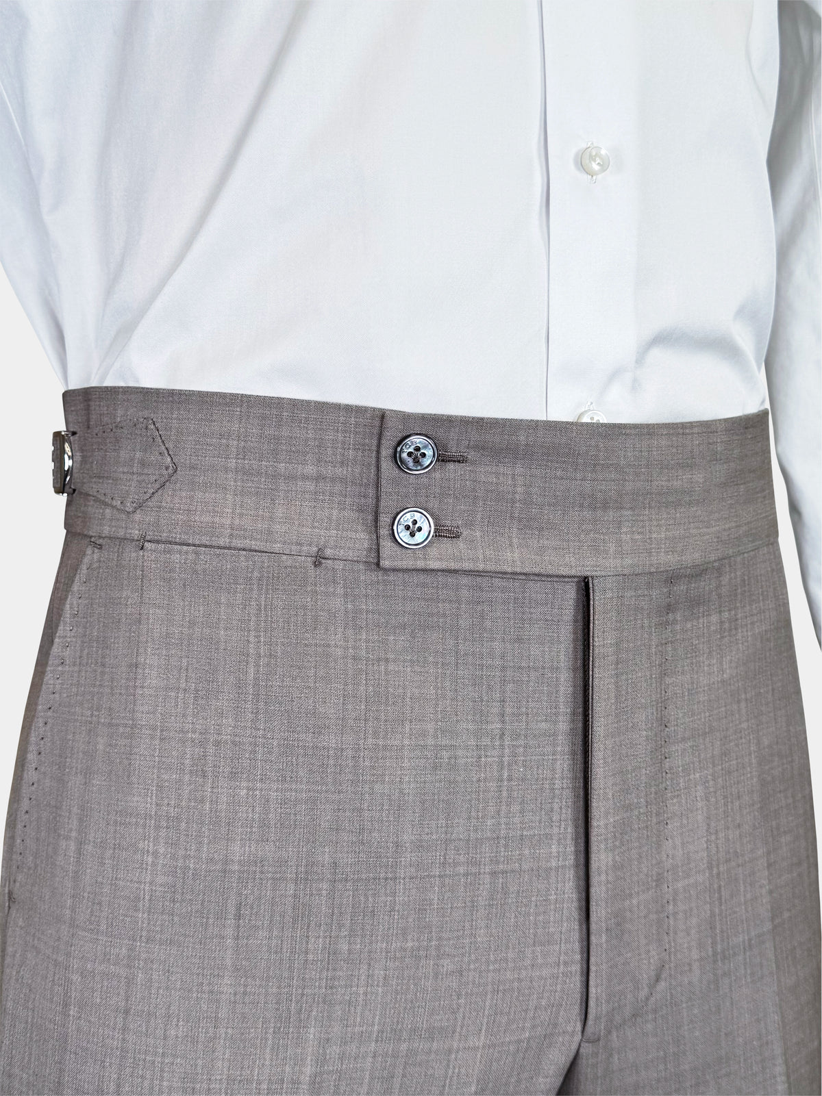 TAUPE GRAY MELANGE WOOL SUIT