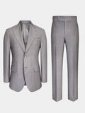 TAUPE GRAY MELANGE WOOL SUIT