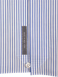 SKY BLUE AND WHITE STRIPED COTTON POPLIN DRESS SHIRT