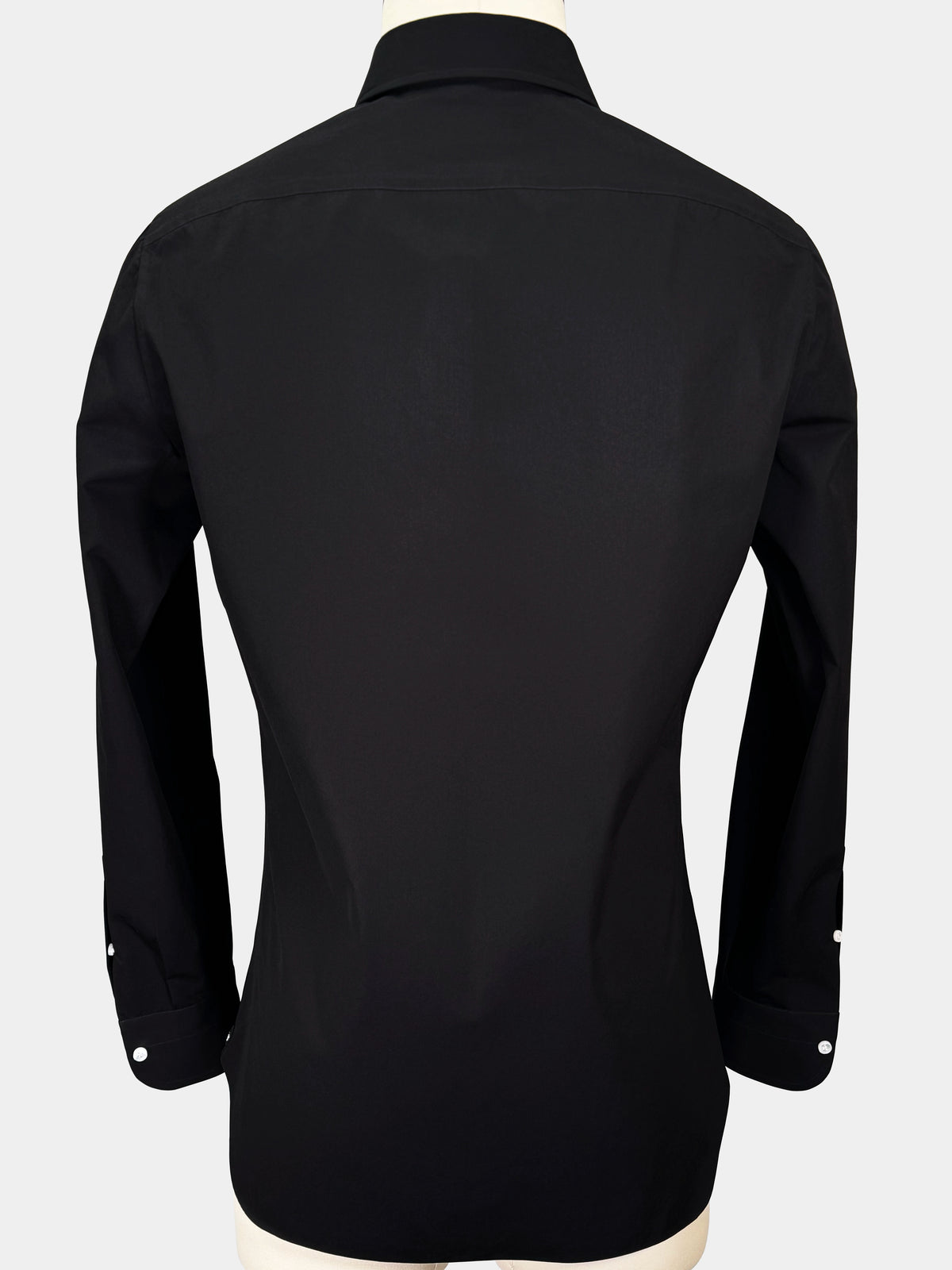 BLACK ORGANIC COTTON DRESS SHIRT