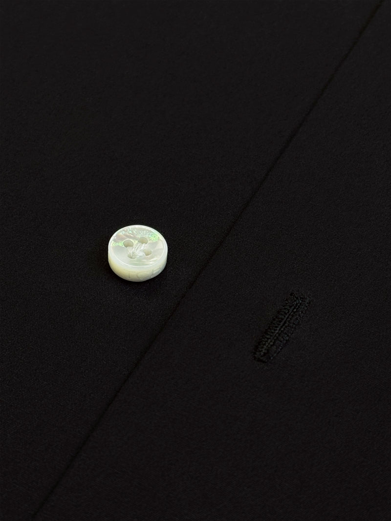 BLACK ORGANIC COTTON DRESS SHIRT