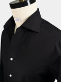 BLACK ORGANIC COTTON DRESS SHIRT