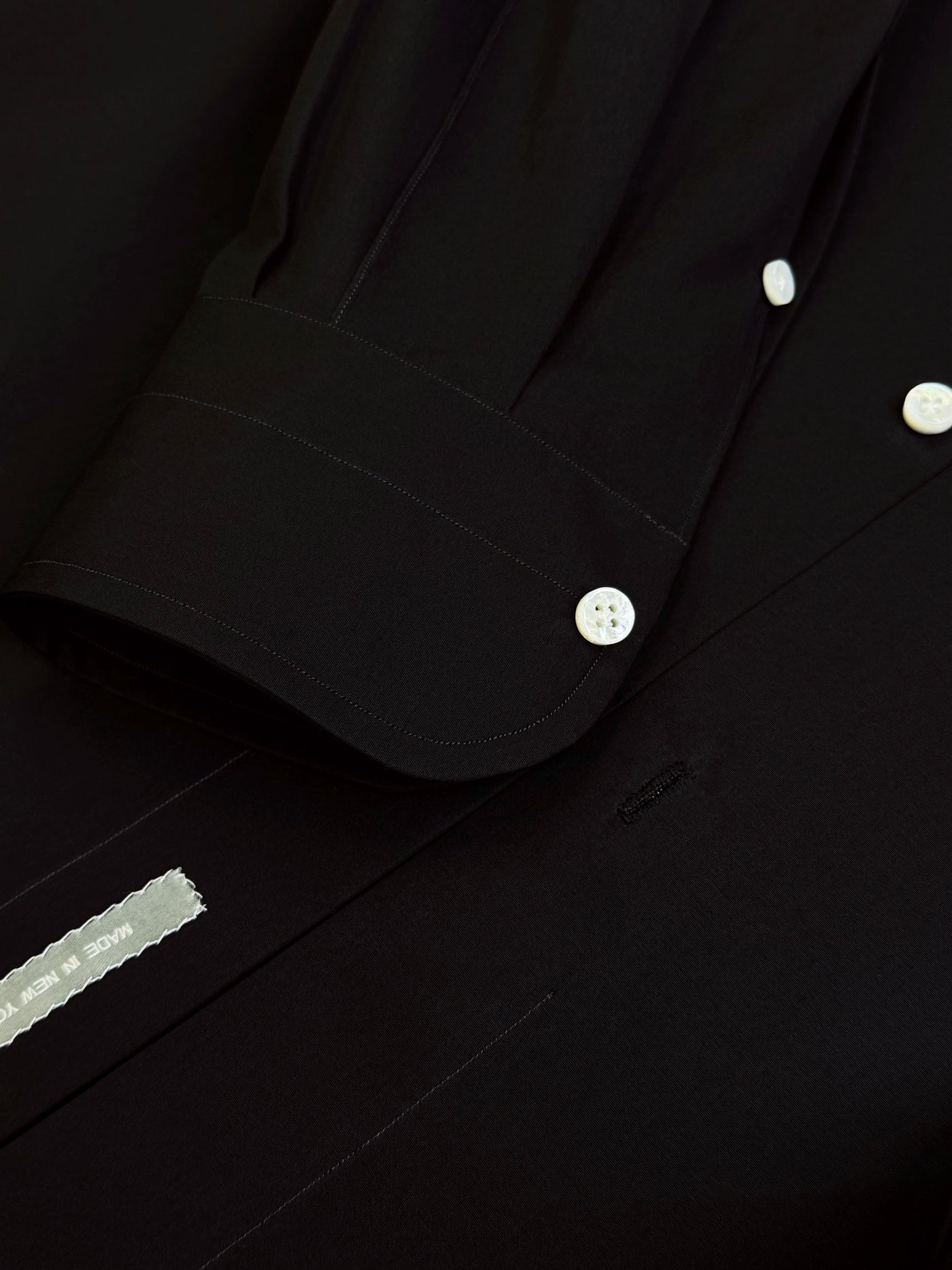 Black Organic Cotton Dress Shirt