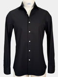 BLACK ORGANIC COTTON DRESS SHIRT