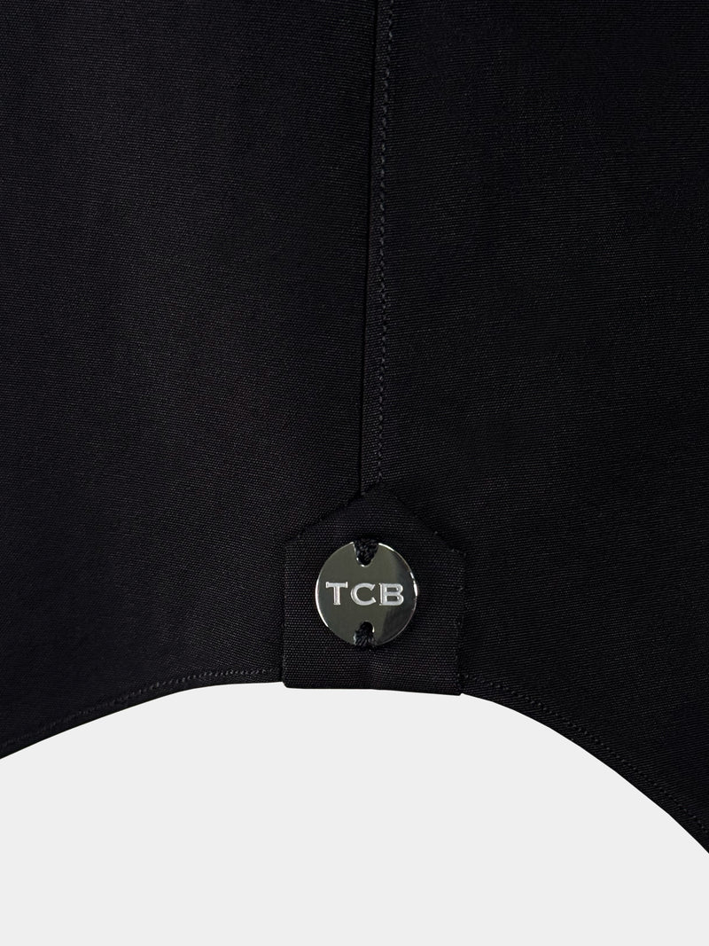 BLACK ORGANIC COTTON DRESS SHIRT