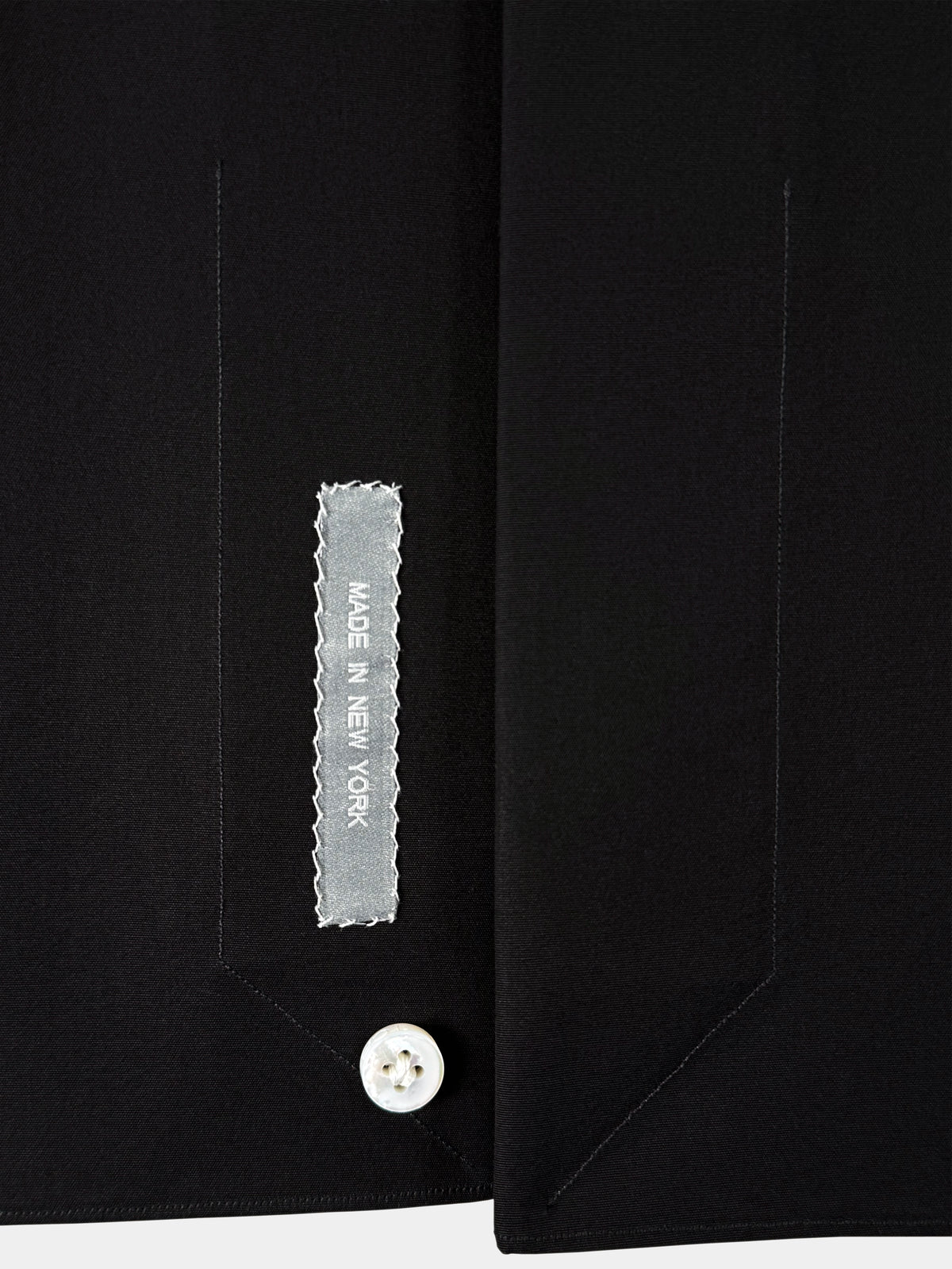 BLACK ORGANIC COTTON DRESS SHIRT
