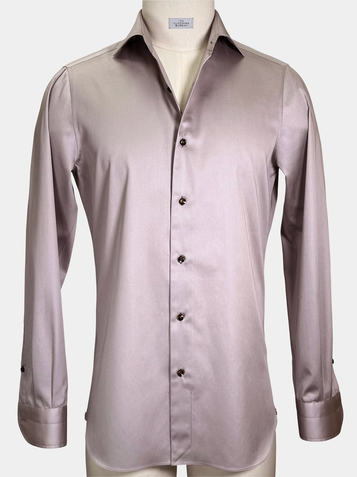 DUSTY PINK COTTON SATEEN DRESS SHIRT