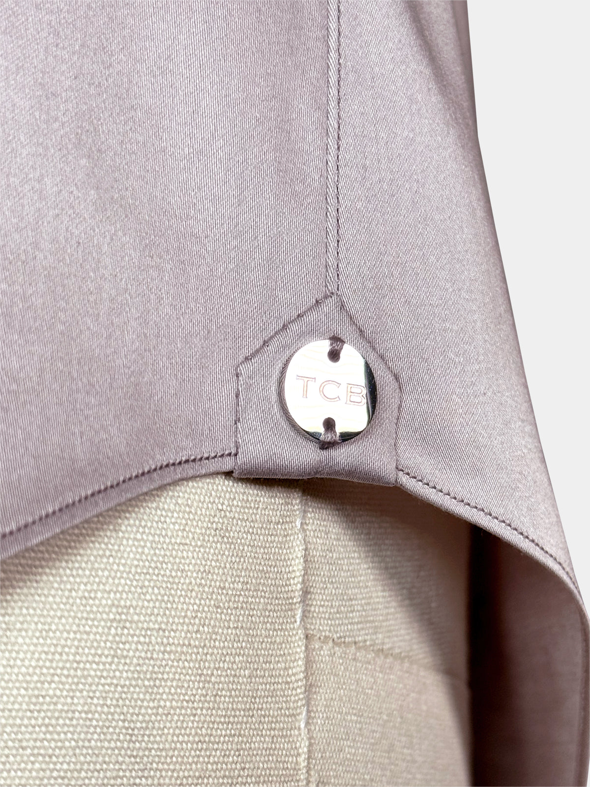 DUSTY PINK COTTON SATEEN DRESS SHIRT