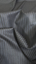 WOOL AND CASHMERE SUIT IN CHARCOAL WITH FANCY TURQUOISE DOUBLE PINSTRIPES