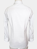 WHITE FINE TWILL GIZA 87 COTTON DRESS SHIRT