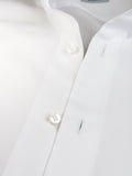 WHITE FINE TWILL GIZA 87 COTTON DRESS SHIRT