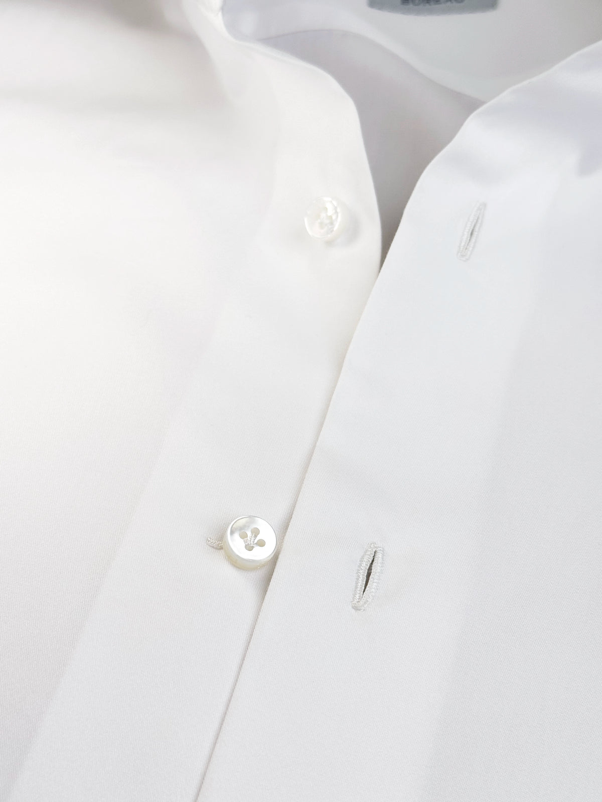WHITE FINE TWILL GIZA 87 COTTON DRESS SHIRT