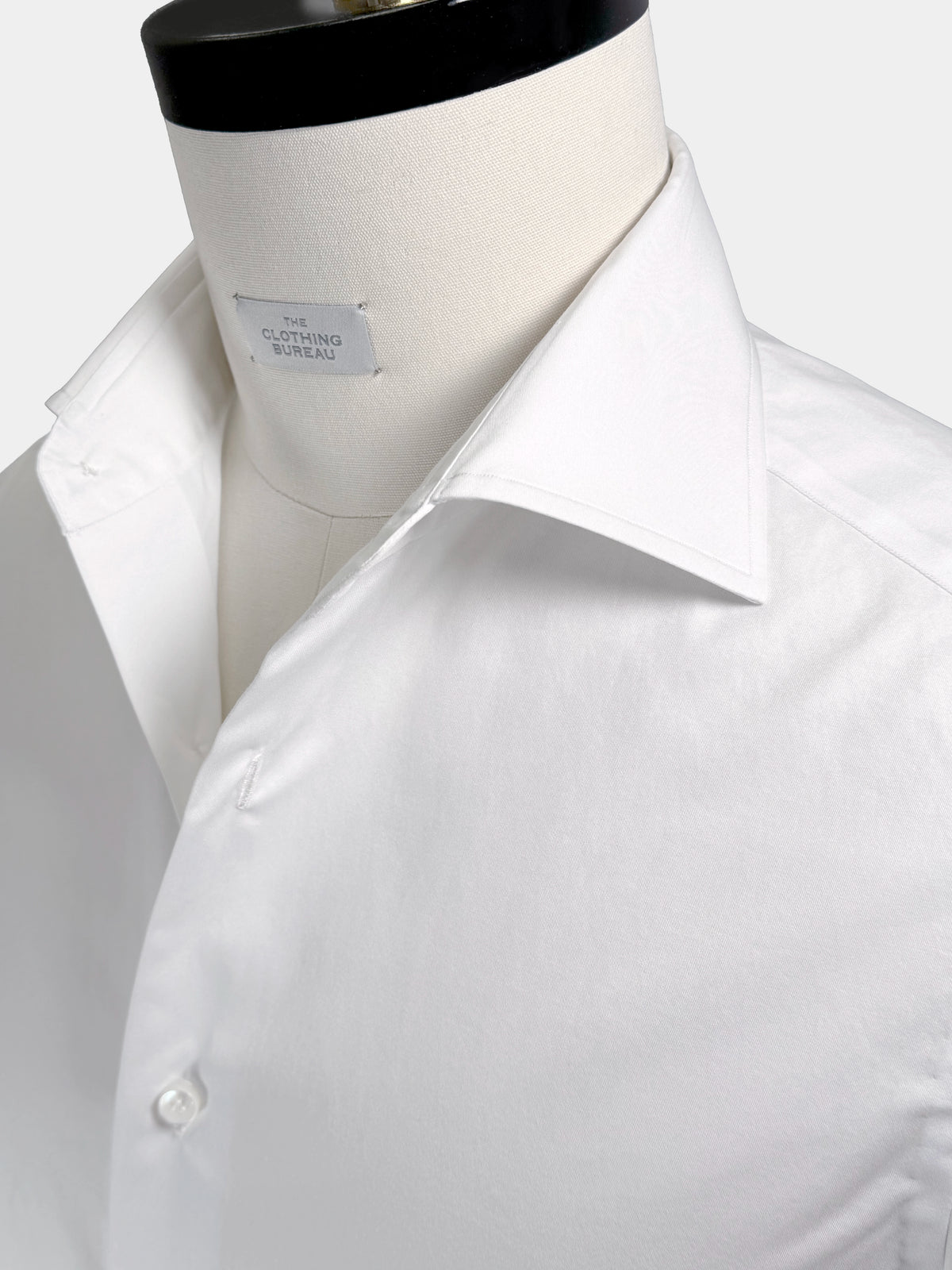 WHITE FINE TWILL GIZA 87 COTTON DRESS SHIRT