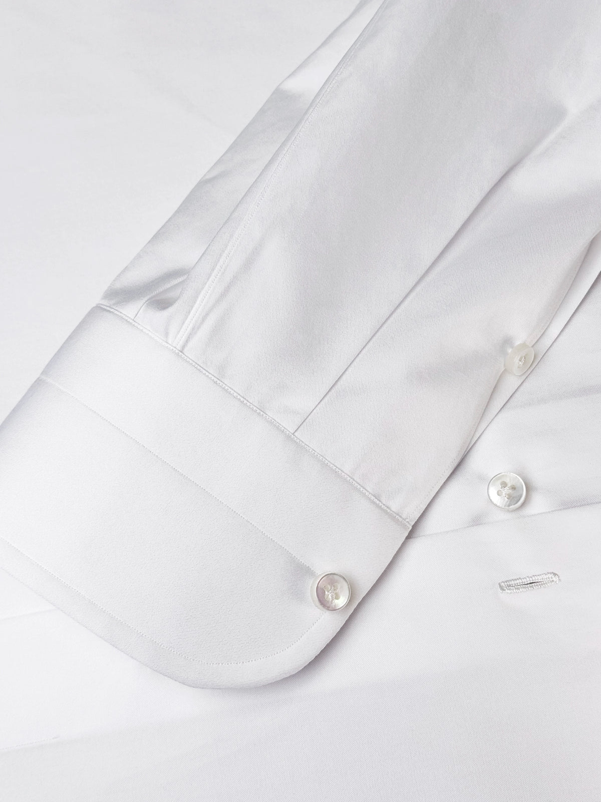 WHITE FINE TWILL GIZA 87 COTTON DRESS SHIRT