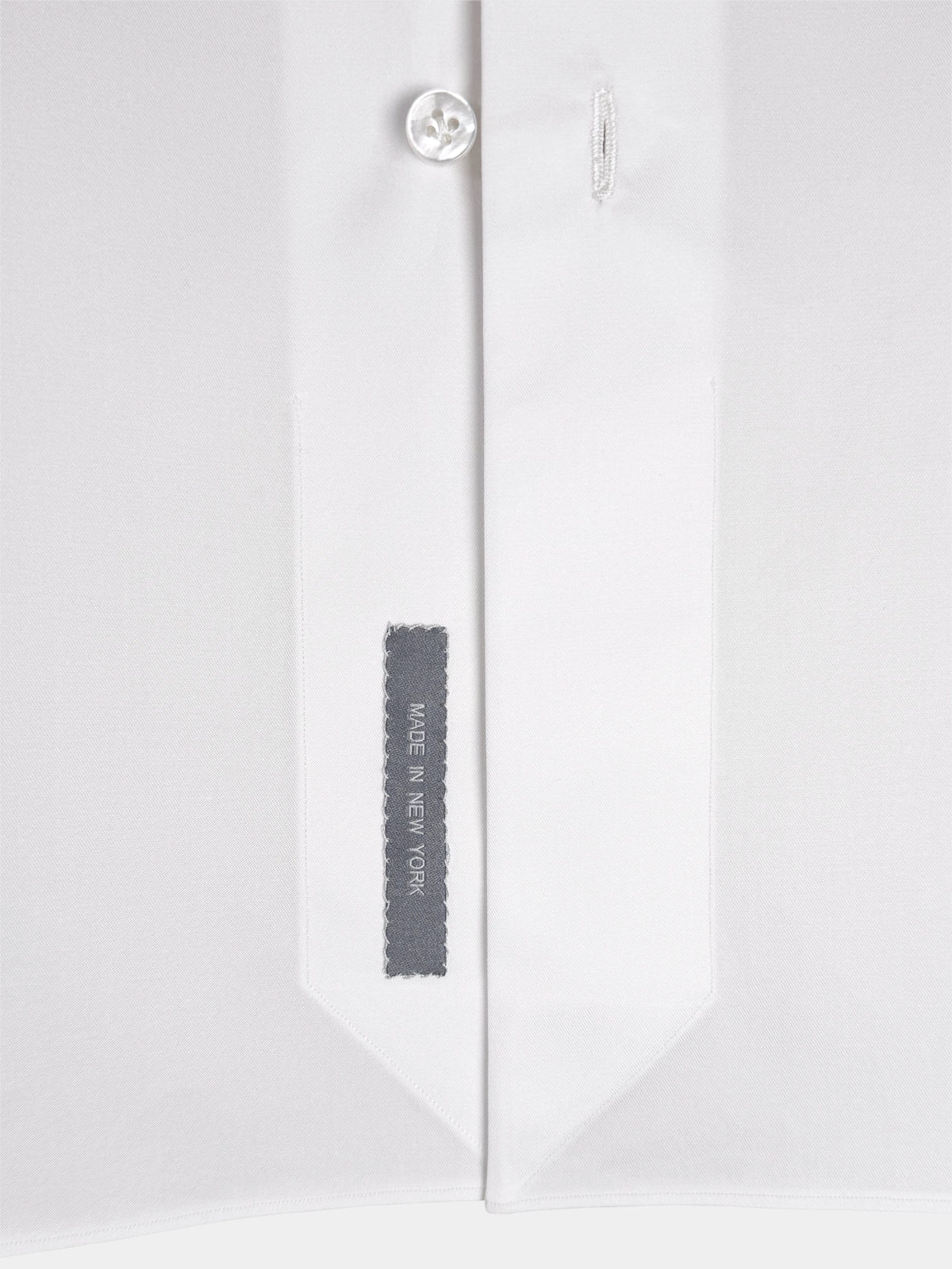 WHITE FINE TWILL GIZA 87 COTTON DRESS SHIRT