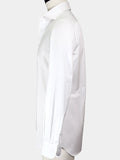 WHITE FINE TWILL GIZA 87 COTTON DRESS SHIRT