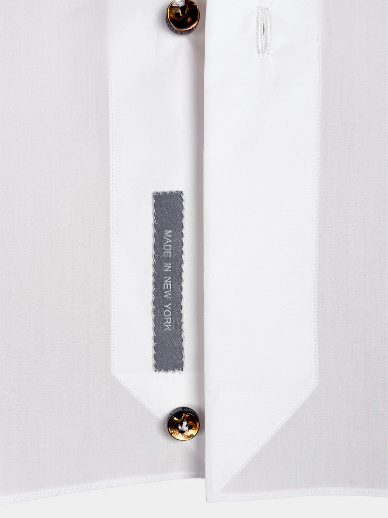 WHITE GIZA 87 COTTON POPLIN SPORT SHIRT