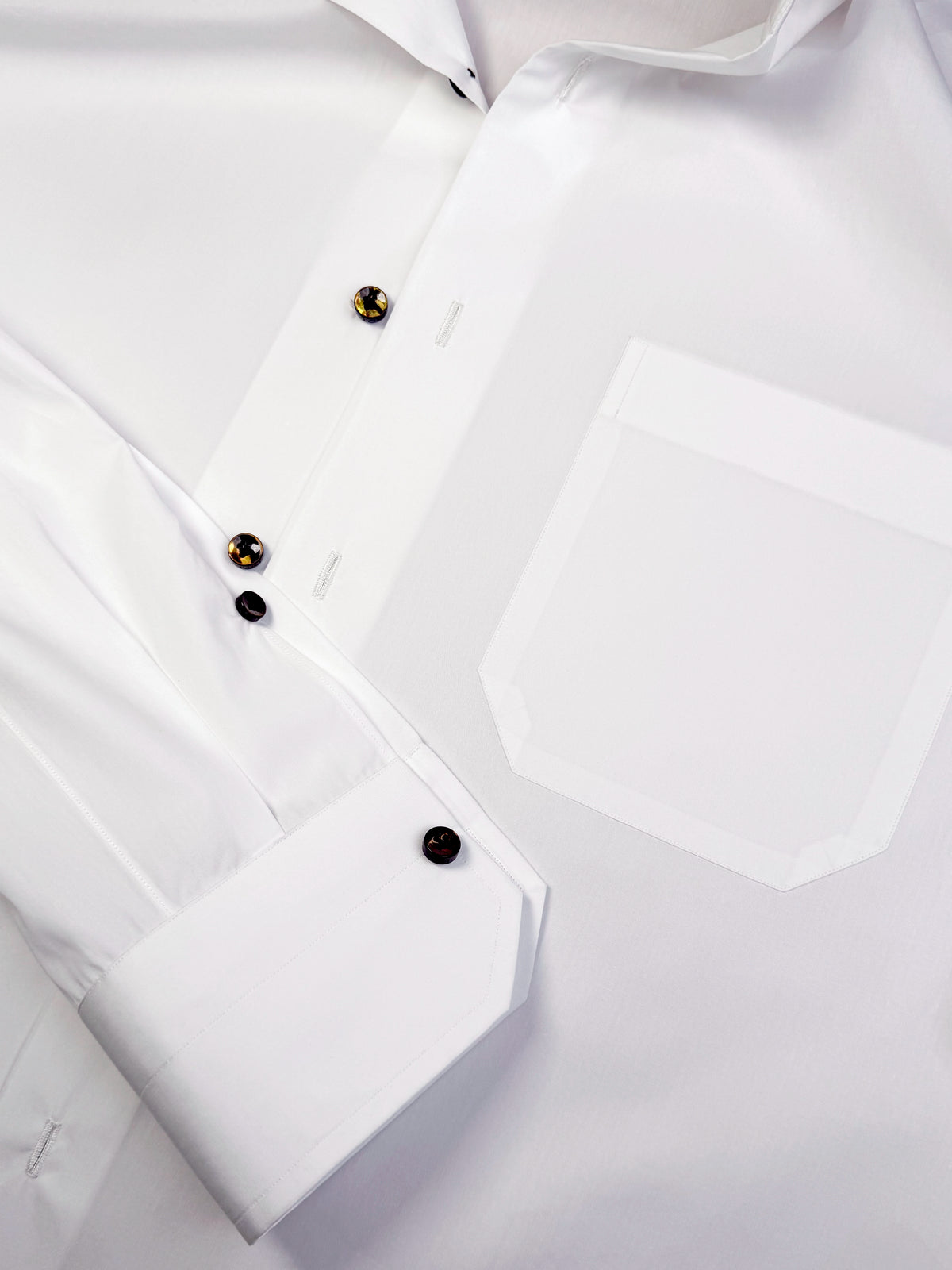 WHITE GIZA 87 COTTON POPLIN SPORT SHIRT