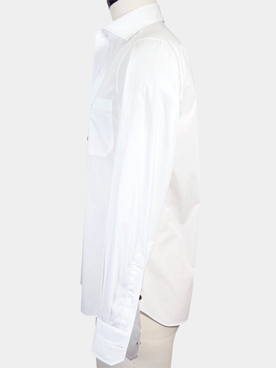 WHITE GIZA 87 COTTON POPLIN SPORT SHIRT