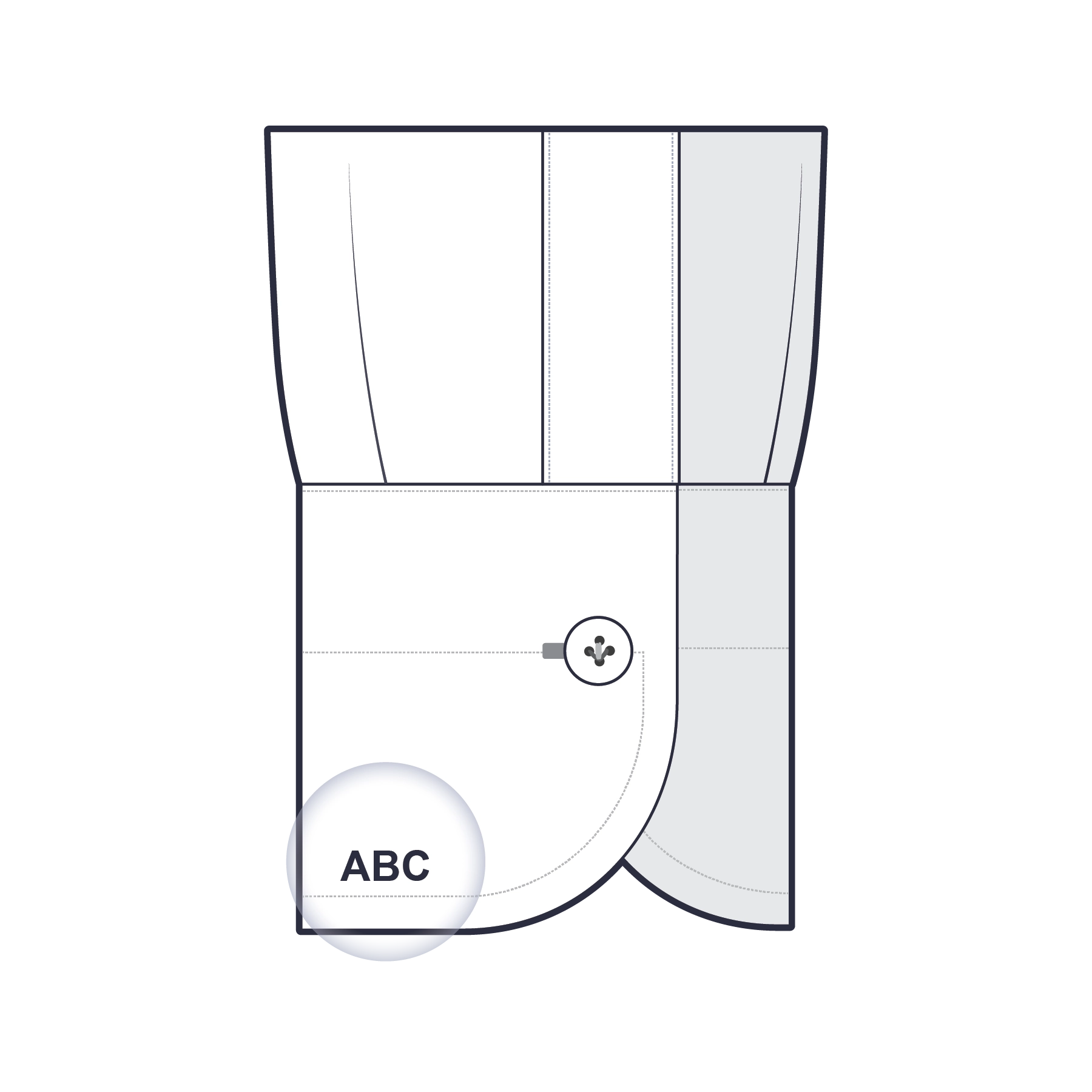 Left Cuff — Bottom Edge