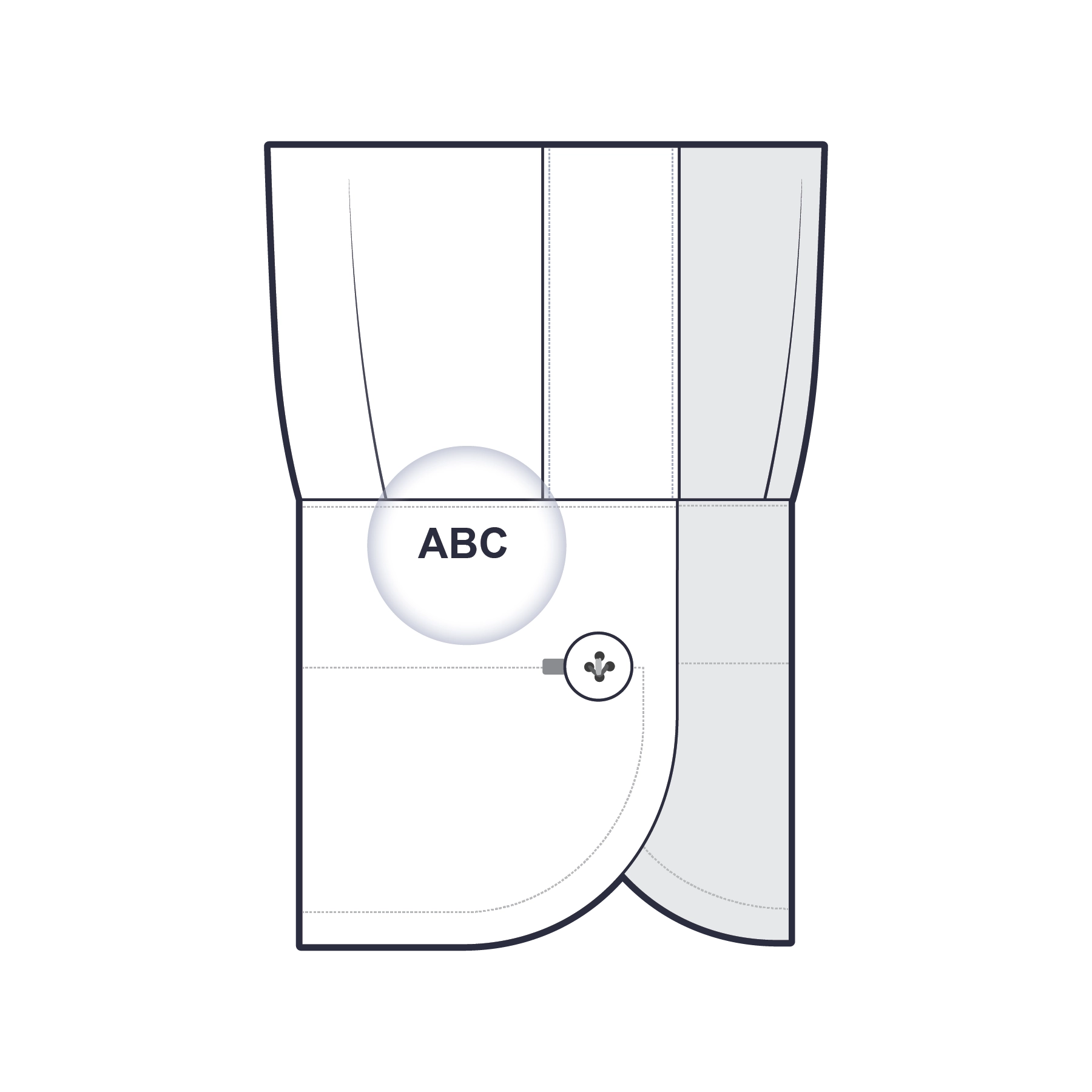 Left Cuff — Top Edge