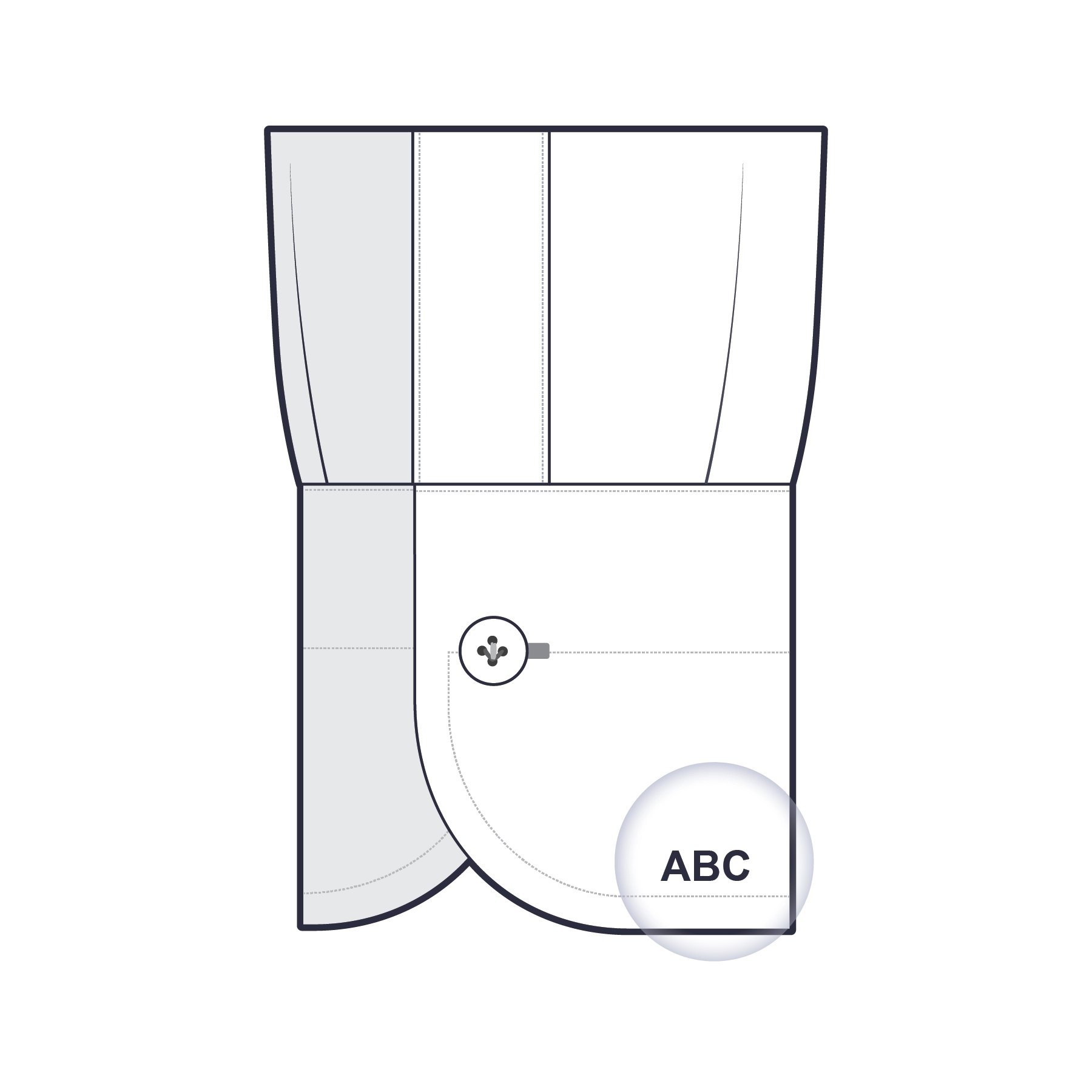 Right Cuff — Bottom Edge
