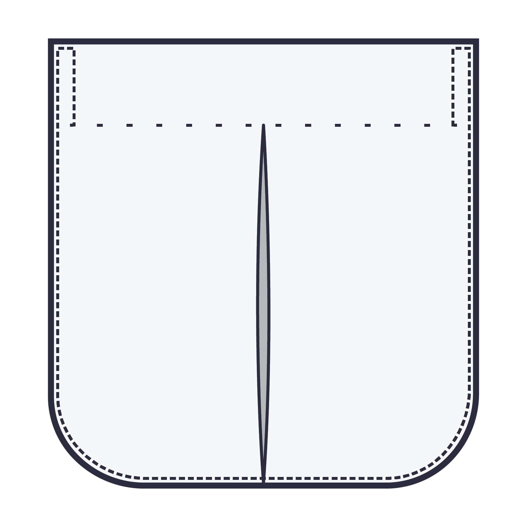 Inverted Box Pleat